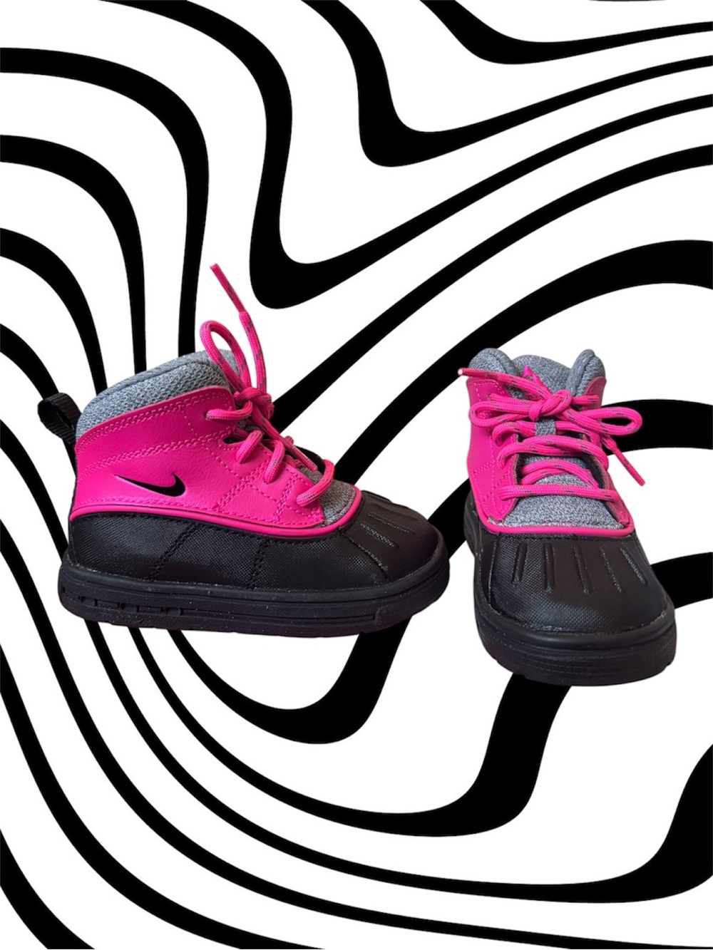 Nike Kids' Pink and Black Winter Boots
